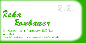 reka rombauer business card